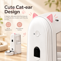 Distributeur intelligent de nourriture pour animaux de compagnie avec caméra infrarouge HD 2MP, vision nocturne, application mobile, distance illimitée, programmation de distribution et anti-blocage