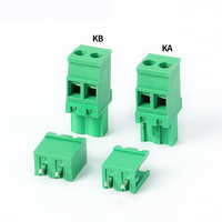 2EDGKA 2EDGKB 5,08 MM Paso Bloque de terminales enchufable Tornillo Conectar Cableado horizontal Conector de terminal enchufable verde