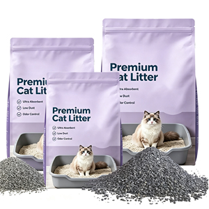 Litière pour chat en bentonite parfumée personnalisable, agglomération efficace de la litière pour chat en bentonite - Product Image 1
