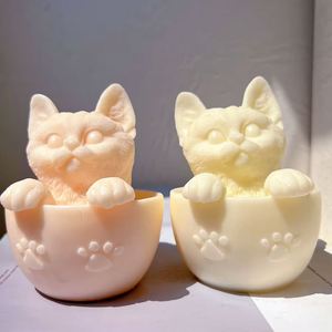Wholesale Cute Cat Candle <b>Silicone</b> Mold PVC Animal Soy Wax Mould for Cats Lovers Home Decor Gift Cake <b>Tool</b> in Bag Box Packaging - Product Image 3