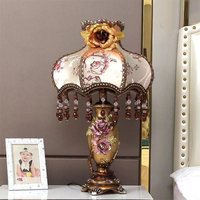 Lampe de table européenne luxueuse pour salon, chambre, bureau, villa, hôtels, LED, rétro, créative, lampe de chevet, lampe de bureau
