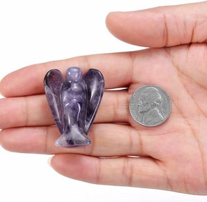 New Arrival Carved 1.5 Inch Angel Shape <strong>Stones</strong> Natural <strong>Red</strong> Quartz Gray Agate Yellow <strong>Jade</strong> Angle Jewelry for Diy Necklace Pendant - Product Image 6