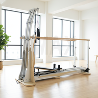 Plataforma de Pilates Tmax de Grado Comercial para Entrenamiento Cardiovascular y de Flexibilidad, Equipo de Pilates de Madera de Arce, Plataforma de Estiramiento