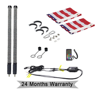 Antenne personnalisée 1.75 pouces COB Hyper Chips Flagpole Light Chasing RGB LED Fat Whip Light avec APP et télécommande RF pour ATV UTV
