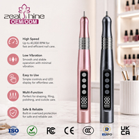 Lime à ongles portable en forme de stylo, 35000 tr/min, rechargeable par USB, lime à ongles en aluminium, lampe UV, écran LCD, compatible US, machine de manucure