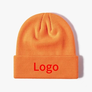 Gorro de invierno de lana de lujo multicolor a la moda para hombres y mujeres, gorro de punto con logotipo personalizado - Product Image 3