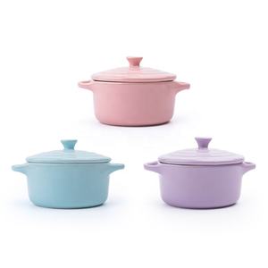 Ensemble de réchauds à nourriture durables pour la cuisine, mini <span class=keywords><strong>cocotte</strong></span>, plat à gratin, ensemble de <span class=keywords><strong>cocotte</strong></span> en émail - Product Image 4