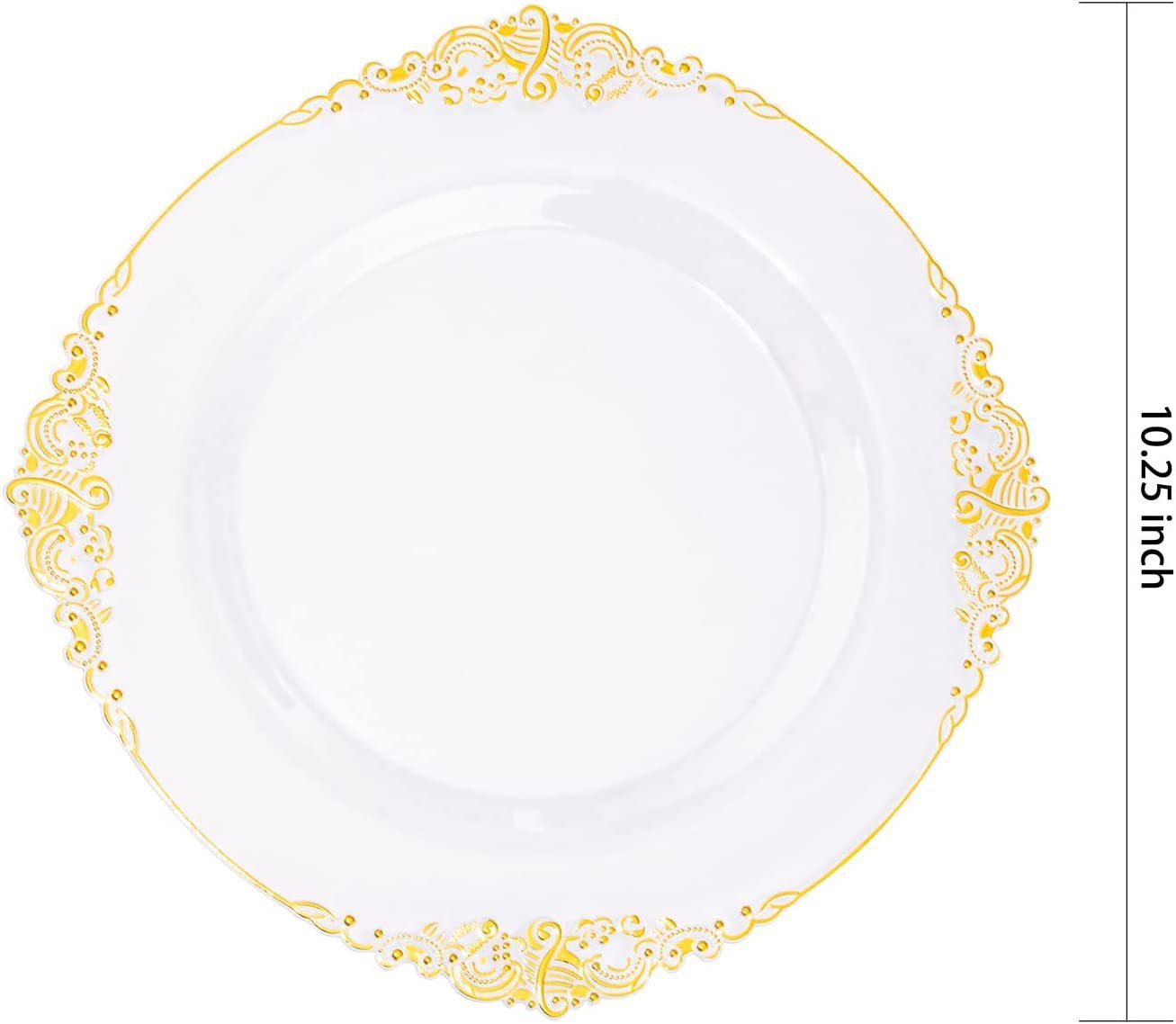 White with gold rim