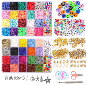 2 Boxes 25000 Pcs Assorted Colors Glass Clay Beads Jewelry Making Kit for Jewelry Making