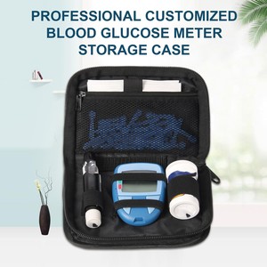 Bolsa de Almacenamiento para Glucómetro, Portátil, Negra, en Oferta, con Bolsillo de Malla, para Kit de Prueba de Diabetes - Product Image 5