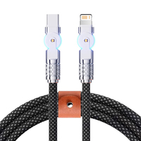 Câble de données USB-C rotatif double 180° de 1m/2m 2026 avec charge rapide 5A, tressé en nylon pour téléphones portables, usage domestique et bureautique