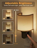 Veilleuses LOHAS à intensité variable, lumière blanche chaude douce, forme en tissu, lampe de nuit LED décorative à brancher pour chambre à coucher, couloir