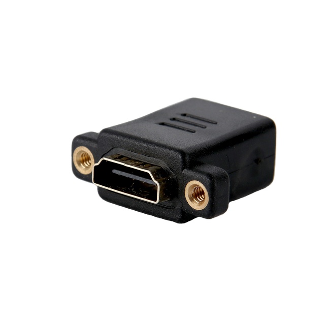 180 Degree for 2.0 Screw Type Panel Mount Extension Female to Female Jack Connector for Smart Home Systems