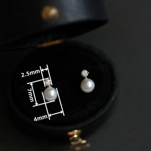 ต่างหูจี้มุกสีทองล้วนขนาด9K ขนาดเล็กงดงามสำหรับงานแต่งงานของราชวงศ์วิคตอเรียของขวัญสำหรับเพื่อนเจ้าสาวสไตล์อินเทรนด์-kj242ความรัก - Product Image 2