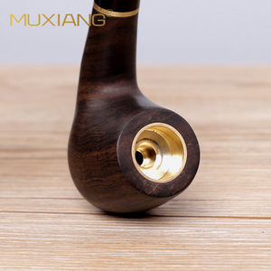 Muxiang Wooden Tobacco Pipe Bent Type Solid Wood Hand Carved For Smoking - Product Image 3