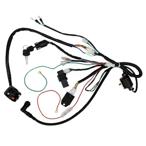 50cc 110cc 125cc Pit Quad Dirt Bike Atv Motorcycle Wiring Harness Loom Factory Solenoid Coil Rectifier Start Vehicle