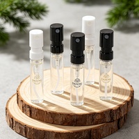 Boîtes d'emballage personnalisées, mini atomiseur portable de luxe, flacons de voyage en verre cylindriques, 1 ml, 2 ml, avec pulvérisateur à brume fine