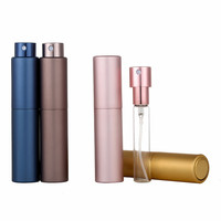 Mini flacon pulvérisateur de parfum rechargeable mat de 10 ml, atomiseur portable rétractable et rotatif pour la maison, pack d'essai de spray santé