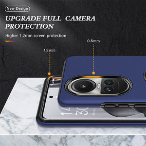 Funda rígida para teléfono móvil con soporte de anillo magnético de TPU suave para <span class=keywords><strong>Oppo</strong></span> A5 A5 Pro A40 A78 A58 - Product Image 4