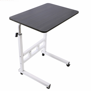 Black <strong>Tray</strong> Side <strong>Table</strong> Height Adjustable Laptop Desk <strong>Bedside</strong> Computer <strong>Table</strong> - Product Image 1