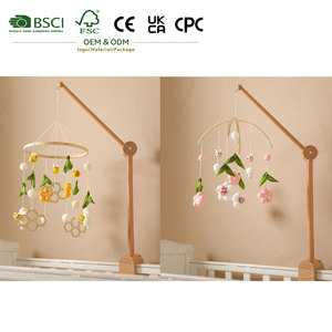 Juguete Educativo <span class=keywords><strong>de</strong></span> Madera para Bebés, Móvil Musical para <span class=keywords><strong>Cuna</strong></span>, Móvil <span class=keywords><strong>de</strong></span> Fieltro para Guardería, Móvil <span class=keywords><strong>de</strong></span> Madera para Cama <span class=keywords><strong>de</strong></span> Bebé, Campana para Recién Nacidos - Product Image 1