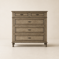 Meubles de chambre et de salon modernes durables sur mesure, fabriqués à la main en bois massif biologique, commode à 5 tiroirs, intérieur luxueux, directement de l'usine