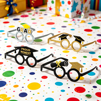 630018 Lot de 4 lunettes de graduation, Décorations de fête Classe de 2024, Accessoires de photomaton Félicitations diplômé, Lunettes en papier