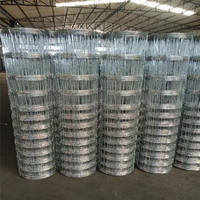 Clôture de champ en treillis soudé à nœuds fixes galvanisé avec joint à charnière, 2,2 mm, 2,5 mm, 2,7 mm, pour bétail, moutons, cerfs, élevages