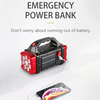 Senter Darurat Tenaga Surya USB Isi Ulang LED Genggam, Lampu Kerja, Power Bank, Lampu Camping, Memancing, Pencarian, Lampu Luar Ruangan