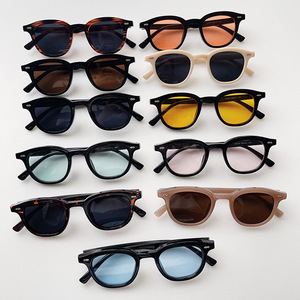 Nouveau lunettes de soleil rondes hommes femmes petite mode Vintage haute qualité marque concepteur oeil de chat lunettes de soleil Hip Pop noir bleu ombre - Product Image 5