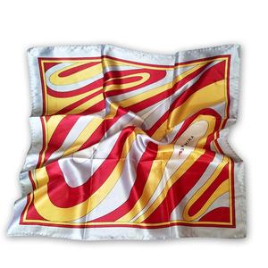 Collection d'automne uniforme classique hôtesse cou cravate écharpe compagnie aérienne hôtesse de l'air carré et Style imprimé en matériau soyeux - Product Image 3