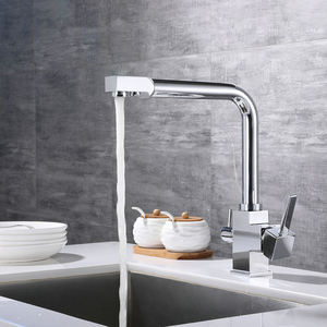 Grifo de cocina de Agua purificada plateado de 3 vías, manijas dobles, filtro para beber, grifo de latón para Cocina - Product Image 5