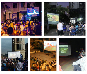 <span class=keywords><strong>Écran</strong></span> de projection portable de 60 pouces HD 16:9 <span class=keywords><strong>écran</strong></span> de Projection vidéo sans cadre <span class=keywords><strong>pliable</strong></span> fixé au mur pour les films de bureau de cinéma maison - Product Image 6