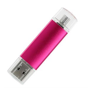 Logotipo personalizado 2-en-1 Capacidad total OTG <span class=keywords><strong>USB</strong></span> 2,0 <span class=keywords><strong>Flash</strong></span> Drive para teléfonos inteligentes 8GB-128GB con garantía de 2 años - Product Image 2