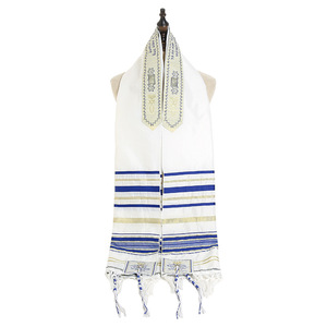 Nouvelle <span class=keywords><strong>alliance</strong></span> châle de <span class=keywords><strong>prière</strong></span> Talit écharpe de <span class=keywords><strong>prière</strong></span> juive en polyester solide en hébreu avec étui assorti pour adultes quatre saisons - Product Image 1