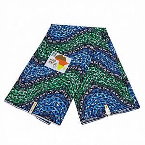 Tissu en toile imprimé africain peigné de qualité supérieure à prix abordable, poids moyen, 6 yards, pour vêtements et décoration intérieure - Product Image 1