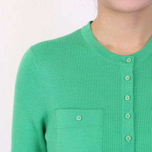 High Quality Hot Fashion Plain Color Knit Cotton for Women Factory Directly Sale High Quality Custom Knitwear Women's Shirts - Product Image 4