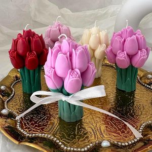Moule en silicone 3D pour bouquets de tulipes, bougies parfumées, faites à la main, adaptées à la fête des mères et à la Saint-Valentin, décoration de la maison - Product Image 3