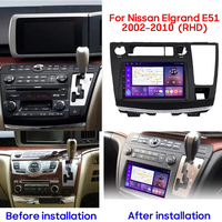 Android 13 Car-play pour Nissan Elgrand E51 2002-2010 RHD, système multimédia de voiture, autoradio Car-play, navigation GPS, lecteur vidéo
