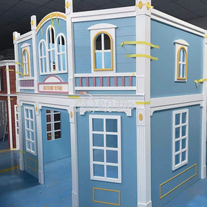Casetta in Legno per Giochi di Ruolo Personalizzata Moetry, Grande Casa a Due Piani per Parco Giochi Interno, <span class=keywords><strong>Città</strong></span> delle Bambole Kidzania - Product Image 3