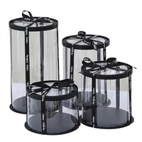 QX Wholesale - Boîtes à gâteaux personnalisées en PET noir transparent avec couvercle, boîtes à sandwich 6" 8" 10" 12", emballages alimentaires pour anniversaires, mariages, fêtes