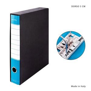 Raccoglitore ad anello D5 azzurro e cartoleria