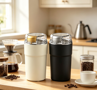 Moulin à café électrique portable GB-GG308 150W, capacité 60g, en acier inoxydable, pour la préparation de café en vrac