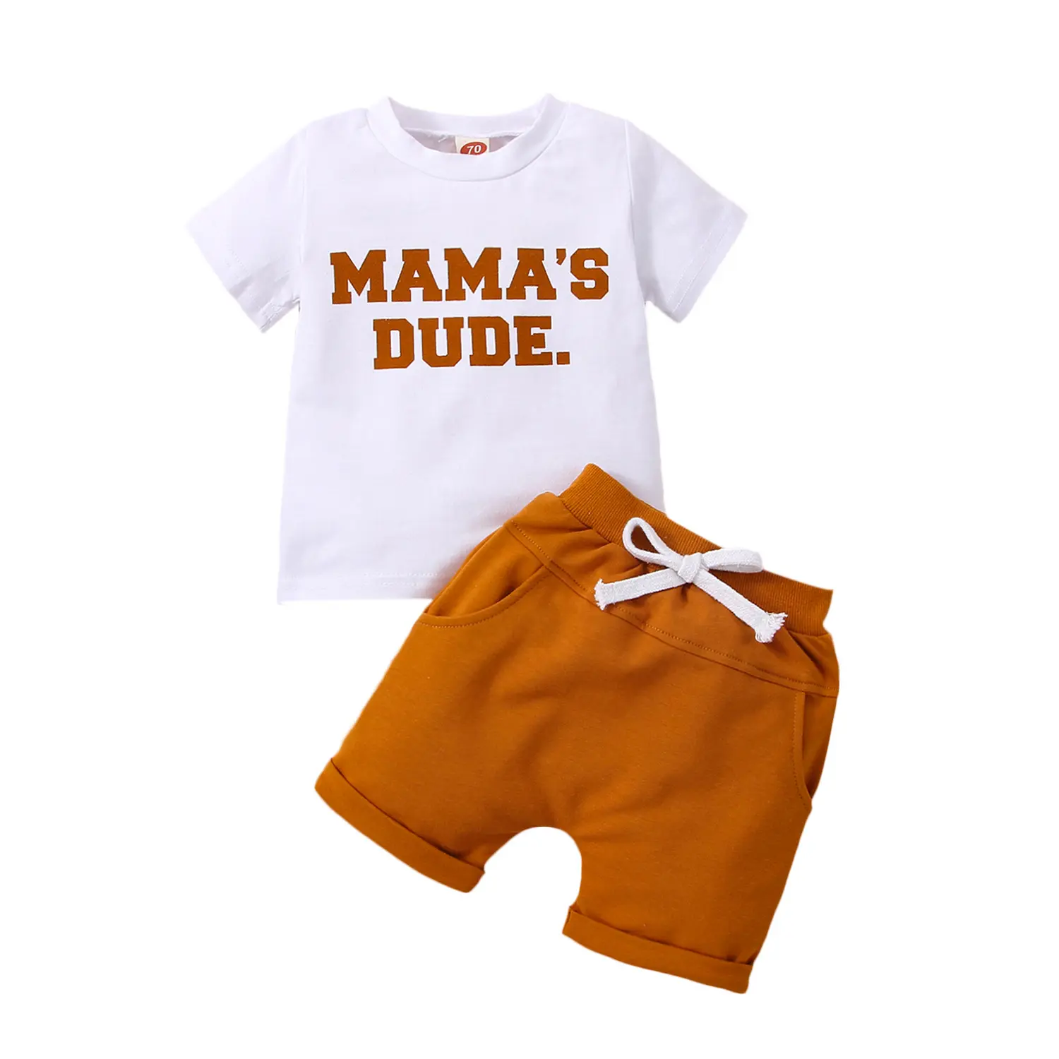 Vêtements d'été en coton pour garçons Ensemble mignon pour bébé T-shirt pour enfants moins cher Ensemble pantalon pyjama