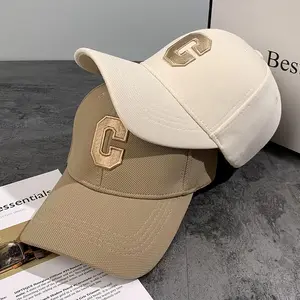 Chapéu de Papai personalizado para esportes ao ar livre masculino, boné de beisebol com bordado 3D esportivo liso com letra C