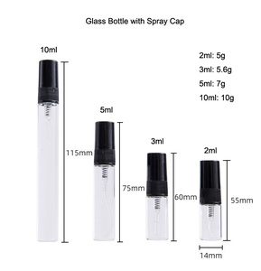 Flaconcino in Vetro Ricaricabile Facile da Installare 2ml 3ml 5ml 10ml con Spray Nero Bianco <span class=keywords><strong>per</strong></span> Tester di Profumo e Campioni - Product Image 5