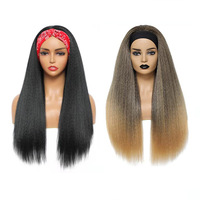 gros instantané Wear Cap perruque cheveux synthétiques boucles profondes imprimé léopard bandeau perruque pour les femmes noires