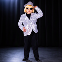 Tenue de scène pour concours de danse professionnelle, veste à paillettes pour enfants
