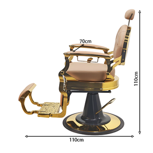 Ghế làm tóc chuyên nghiệp có thể điều chỉnh, ghế cắt tóc da cổ điển - Product Image 2