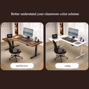 Bàn nâng thông minh làm bằng gỗ sồi đầy đủ gỗ rắn thích hợp cho góc hỗ trợ ổn định và bền trong nghiên cứu thoải mái - Product Image 6